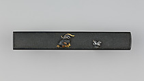 Knife Handle (Kozuka), Copper-gold alloy (shakudō), gold, silver, copper, Japanese