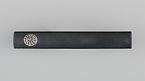 Knife Handle (Kozuka), Copper-gold alloy (shakudō), gold, silver, abalone shell, Japanese