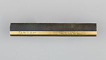 Knife Handle (Kozuka), Copper-silver alloy (shibuichi), gold, Japanese