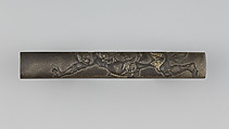 Knife Handle (Kozuka), Hamano Naoyuki (Japanese, 1754–1795), Copper-silver alloy (shibuichi), gold, Japanese