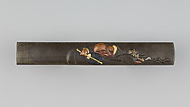 Knife Handle (Kozuka), Hamano Toshihiro (Japanese, died 1861), Copper-silver alloy (shibuichi), gold, copper, silver, copper-gold alloy (shakudō), Japanese