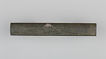 Knife Handle (Kozuka), Copper-gold alloy (shakudō), gold, silver, copper-silver alloy (shibuichi), Japanese