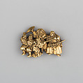 Cord Ornament (Kanemono), Copper-gold alloy (shakudō), gold, Japanese