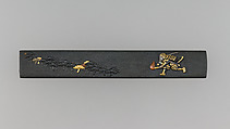 ⁭Knife Handle (Kozuka), Copper-gold alloy (shakudō), gold, copper, silver, Japanese