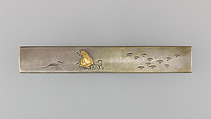 Knife Handle (Kozuka), Copper-silver alloy (shibuichi), gold, silver, Japanese