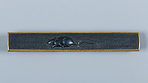 Knife Handle (Kozuka), Inscribed by Gotō Mitsutaka (Enjō) (Japanese, 1722–1784, thirteenth-generation Gotō master), Copper-gold alloy (shakudō), silver, Japanese