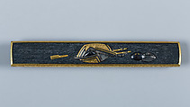 Set of Sword Fittings (Mitokoromono), Gotō Teijō (Mitsumasa) (Japanese, 1603–1673, ninth-generation Gotō master), Copper-gold alloy (shakudō), gold, silver, Japanese