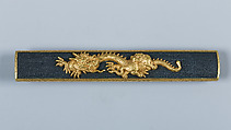 Set of Sword Fittings (Mitokoromono), Inscribed by Gotō Renjō (Mitsutomo) (Japanese, 1628–1708, tenth-generation Gotō master), Copper-gold alloy (shakudō), gold, Japanese
