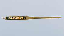 Set of Sword Fittings (Mitokoromono), Inscribed by Gotō Renjō (Mitsutomo) (Japanese, 1628–1708, tenth-generation Gotō master), Copper-gold alloy (shakudō), gold, Japanese