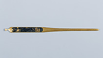 Set of Sword Fittings (Mitokoromono), Gotō Tsūjō (Japanese, Mitsunobu, 1664–1721, eleventh-generation Gotō master), Copper-gold alloy (shakudō), gold, silver, ink, paper, Japanese