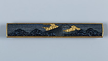 Set of Sword Fittings (Mitokoromono), Gotō Mitsuyoshi (Shinjō) (Japanese, 1780–1843, fifteenth-generation Gotō master), Copper-gold alloy (shakudō), gold, silver, Japanese