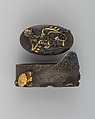 Sword-Hilt Collar and Pommel (Fuchigashira), Copper-silver alloy (shibuichi), copper-gold alloy (shakudō), gold, silver, copper, Japanese