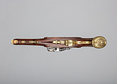Flintlock Pistol, Probably James Grice (British, London, recorded 1793–96)  , or Joseph or William Grice, British, Birmingham, Steel, wood (walnut), brass, horn, British, London or Birmingham