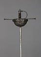 Cup-Hilted Rapier, Steel, hilt, Spanish; blade, German