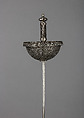 Cup-Hilted Rapier, Steel, hilt, Spanish; blade, German