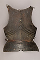 Composed Armor, Right pauldron (shoulder defense) marked by Matthes Deutsch (German, Landshut, documented 1485–1505), Steel, iron, copper alloy (latten), leather, brass, European, Italian and German