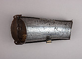 Composed Armor, Right pauldron (shoulder defense) marked by Matthes Deutsch (German, Landshut, documented 1485–1505), Steel, iron, copper alloy (latten), leather, brass, European, Italian and German