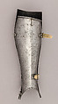 Composed Armor, Right pauldron (shoulder defense) marked by Matthes Deutsch (German, Landshut, documented 1485–1505), Steel, iron, copper alloy (latten), leather, brass, European, Italian and German