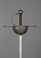 Cup-Hilted Rapier, Steel, brass, French
