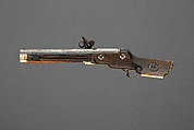 Model of Wheellock Rifle, Steel, wood, ivory, mother-of-pearl, silver, German