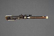 Model of Wheellock Rifle, Steel, wood, ivory, mother-of-pearl, silver, German