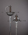 Cup-Hilted Rapier and Matching Parrying Dagger, Steel, iron, Italian, possibly Naples