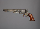 Colt Model 1861 Navy Percussion Revolver, serial no. 12240, Samuel Colt (American, Hartford, Connecticut 1814–1862), Steel, brass, wood (walnut), American, Hartford, Connecticut