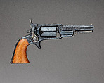 Colt Model 1855 Pocket Percussion Revolver, Serial no. 4460, with Case and Accessories, Samuel Colt (American, Hartford, Connecticut 1814–1862), Steel, wood (oak), American, Hartford, Connecticut