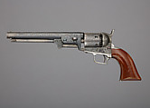 Colt Model 1851 Navy Percussion Revolver, serial no. 2, Samuel Colt (American, Hartford, Connecticut 1814–1862), Steel, brass, silver, wood (walnut), American, Hartford, Connecticut