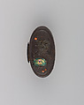 Sword Pommel (Kashira), Iron, polychrome enamel, Japanese