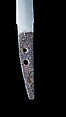 Blade and Mounting for a Dagger (Tantō), Blade inscribed by Kuniyoshi (Japanese, active ca. 1525), Steel, wood, copper-gold alloy (shakudō), copper-silver alloy (shibuichi), gold, lacquer, rayskin (samé), silk, abalone shell, silver, Japanese