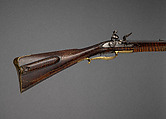 Flintlock Longrifle, Johann Christian Oerter (American, Christian&#39;s Spring, Pennsylvania, 1747–1777), Wood, steel, brass, American, Christian's Spring, Pennsylvania