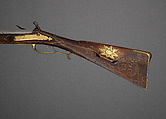 Flintlock Longrifle, Johann Christian Oerter (American, Christian&#39;s Spring, Pennsylvania, 1747–1777), Wood, steel, brass, American, Christian's Spring, Pennsylvania