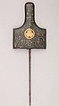 Blade for a Spear (<i>Jūmonji-yari</i>) with Sheath, Blade inscribed by Munemichi (Japanese, active 18th century), Steel, wood, lacquer, gold, copper, Japanese
