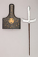 Blade for a Spear (<i>Jūmonji-yari</i>) with Sheath, Blade inscribed by Munemichi (Japanese, active 18th century), Steel, wood, lacquer, gold, copper, Japanese