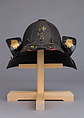 Helmet (<i>Suji-Kabuto</i>), Iron, lacquer, copper, gold, silk, copper-gold alloy (<i>shakudō</i>), Japanese