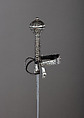 Rapier, Steel, iron, silver, copper alloy, wood, German, Dresden
