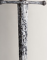 Hand-and-a-Half Sword from the Castillon Group, Steel, wood, silver, copper alloy, British or French