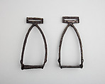 Pair of Viking Stirrups, Iron alloy, copper alloy, silver, Scandinavian