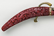 Matchlock Gun with Carved Red Lacquer Stock, Lacquer, wood, gold, silver, copper alloy, iron, Chinese