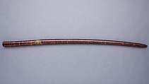 Blade for a Sword (<i>Katana</i>) with Mounting (<i>Shikomizue</i>), Blade inscribed by Yokoyama Kōzukedaijō Sukesada (Japanese, 1627–1716), Steel, wood, cherry-blossom bark, brass, lacquer, Japanese