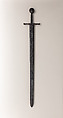 Cruciform Sword, Steel, copper alloy, European