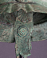 Helmet of Boeotian Type, and Belt, Bronze, lead, Roman
