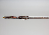American Longrifle, John Bonewitz (American, Pennsylvania 1758–1828 Pine Grove, Pennsylvania), Wood, iron, brass, silver, American, Womelsdorf, Pennsylvania
