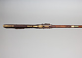 American Longrifle, John Bonewitz (American, Pennsylvania 1758–1828 Pine Grove, Pennsylvania), Wood, iron, brass, silver, American, Womelsdorf, Pennsylvania