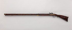 American Longrifle, Leonard Reedy (American, Pine Grove, Schuylkill County, Pennsylvania 1776–1837), Wood (maple), steel, brass, silver, iron, American