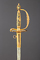 Presentation Smallsword, Martin-Guillaume Biennais (French, 1764–1843, active ca. 1796–1819), Steel, gold, lapis lazuli, wood, leather, French, Paris