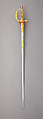 Presentation Smallsword, Martin-Guillaume Biennais (French, 1764–1843, active ca. 1796–1819), Steel, gold, lapis lazuli, wood, leather, French, Paris