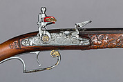 Pair of Flintlock Holster Pistols Made for Louis XIV of France (r. 1643–1715), Pierre Cisteron (French, ca. 1589–1684), Steel, fruitwood, gold, silver, French, Figeac