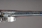 Pair of Flintlock Holster Pistols with the Arms of Liechtenstein, Georg Keiser (Austrian, Eger 1647–ca. 1740 Vienna), Steel, wood (walnut), silver, gold, Austrian, Vienna